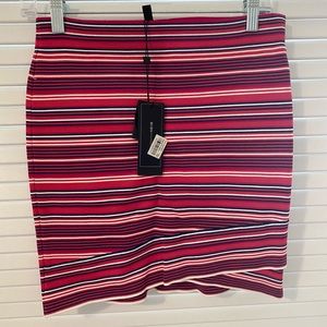 BCBG skirt striped pink